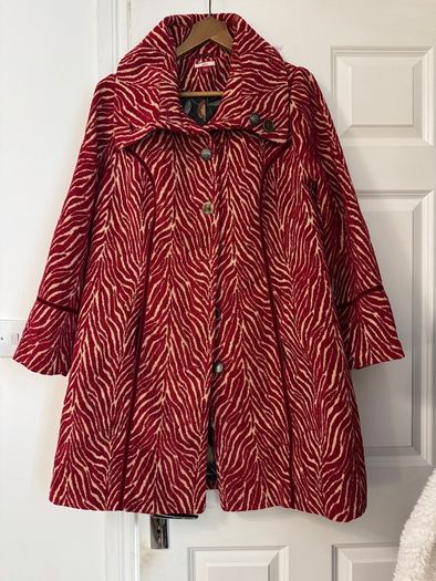 Joe Browns red Jaquard Zebra Coat - brand new never worn