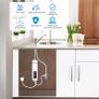Instant Electric Water Heater, 3500W Mini Instantaneous Water Heater Without Tank Intelligent Instantaneous Water Heater Heater with Temperature Display for Bathroom Kitchen, UK Plug (White) Image 2