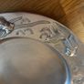 Large Decorative Pewter Dish with Koi Fish Engraving Image 5