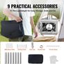 Camping Wood Stove with Chimney Outdoor Heating and BBQ Cooking Image 4