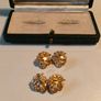 A Stunning pair of Mid Nineteenth Century Gilt Silver Cufflinks with Diamond Eyes Image 9