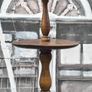 Antique Edwardian/1930s Wooden Floor Lamp with Built-In Wine Table Image 4