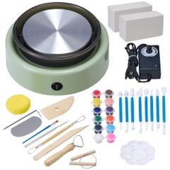 Mini Pottery Wheel, 158 mm Turntable, Forward and Reverse Rotation, Adjustable Speed, Electric Clay Wheel for Kids and Beginners