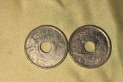 1996 &amp; 1997 Spain 25 Pesetas Coins