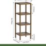 SMIBUY 4 Tier Bamboo Bathroom Storage Shelf Rack Organiser - Brand New Image 2