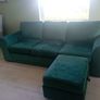 long 3 seater  couch  with foot stool to match Image 3