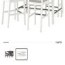 IKEA Ekedalen wooden white grey 4 tall stools Image 8