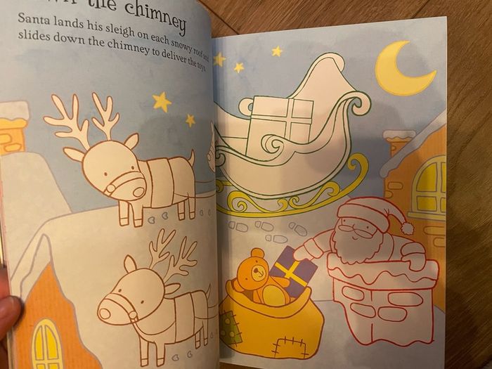 Kids book Santa Sticker and colouring book Usborne brand new