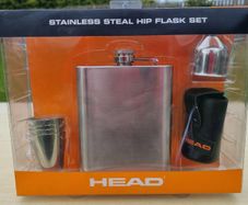 HEAD stainless steel hip flask set