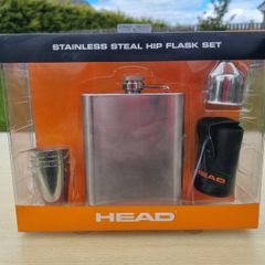 HEAD stainless steel hip flask set