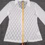 Wallis Cream White Sheer Floral Openwork Lace Button-Up Shirt Blouse 14UK/42EU Image 9