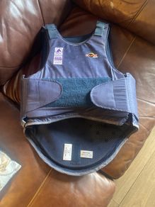 Young adult horse riding body protector