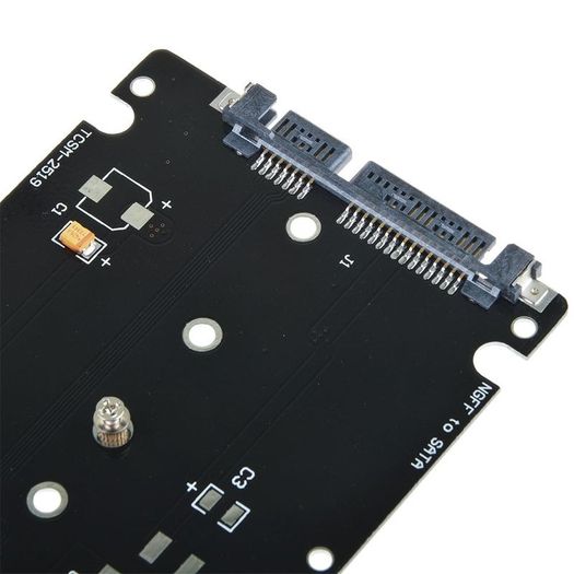 Black B key Socket 2 M.2 NGFF SATA SSD to 2.5 SATA Adapter Card with Case