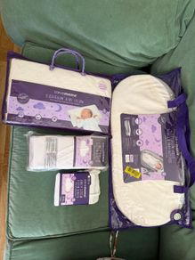 clevamama baby mattress, pillow & sheets
