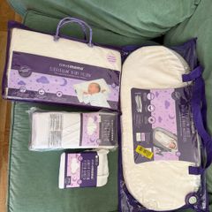 clevamama baby mattress, pillow & sheets