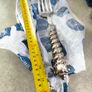 Silver-plated utensil fish carving set or serving set, noted by the specific shape of the knife blade. Image 3