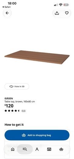 Madesite Standing Desk Frame with IKEA Idasen Desk Top - 160cm by 80cm