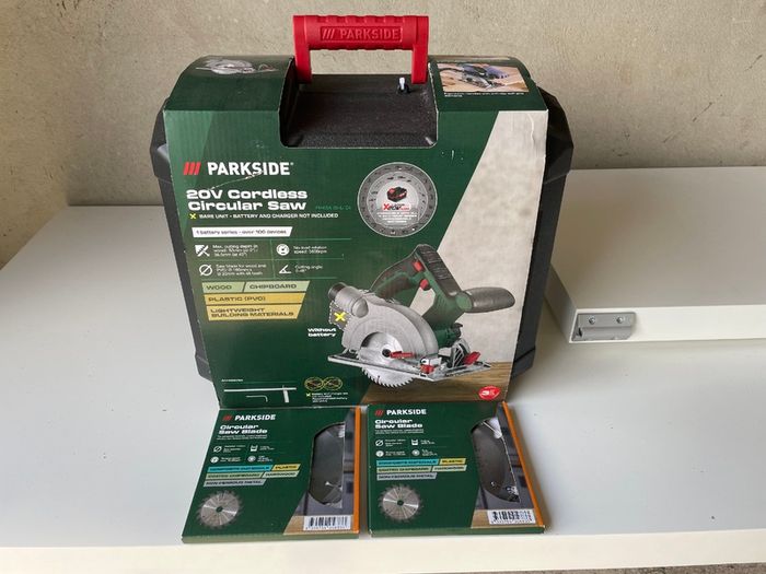 PARKSIDE Cordless Circular Saw with 2 Blades (New)