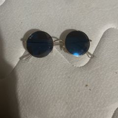 Blue circular glasses