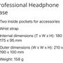 Professional Headphone Case Two inside pockets for accessories brand new Image 5