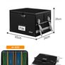 File Box with Lock,Fireproof Document Box with Handle and Zipper,Collapsible File Organiser,Home Office Fire Safe Storage Filing Box for A4 Suspension File Folder Image 2
