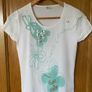 LIBRA White Abstract Flower Embroidered Elegant Top Image 7
