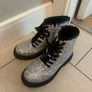 Next Girls Sparkle Silver Boots Image 2