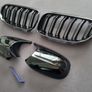 BMW E92 E93 Lci Black Kidney Grilles & Mirror Covers Set Brand New Image 2