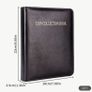 1pc Zipper Faux Leather Case 360 Large Capacity Coin Collection Book Size Grid Mixed Coin Stamp Collection Book Badge Sticker High-end Protective Cover Hot Stamping Storage Book Image 2