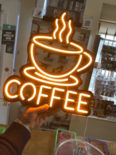 Large COFFEE NEON sign for Coffeeshops and Bars