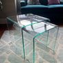Contemporary Bent Glass Nesting Tables Image 7