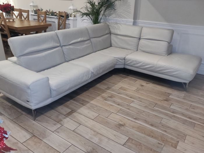 Real leather L shaped sofa from karl's furniture (vigore)