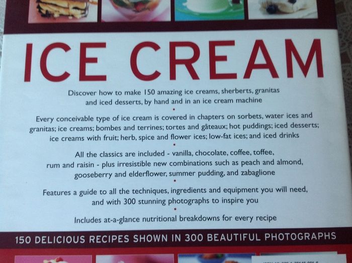 Ice Cream.  Hardback.  150 recipes.