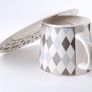 Porcelain Cup and Saucer Zoe Diamond 240Ml Image 3