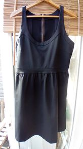 Black Zip Feature Black Dress