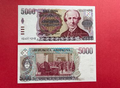 Argentina. 5,000 Pesos   1984   ( uncirculated ) Pick 318.
