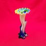 Murano Style Blown Glass . Art Glass  Vase Bent Tree Trunk-Flower Image 5