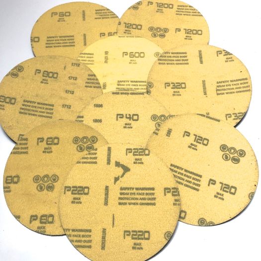 100PC 125mm Velcro Silicone Carbide Disc Pads 600 GRIT + FREE BACKER