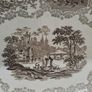 Victorian turkey serving platter brown and white Image 5