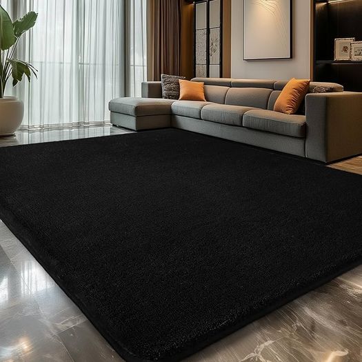 Carpet Rugs Living Room Large 160x230, Grey Rug for Bedroom Washable Area Rug Anti Slip Fluffy Rug Shaggy Cream Carpets Extra Large Rugs for Living Room Kids Room