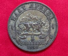 1941 East Africa 1 Shilling Coin