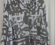 Ladies Shirt Grey & White New