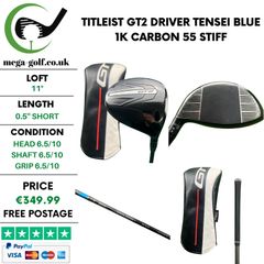 Titleist GT2 Driver / 11 Degree / Tensei Blue 1K Carbon 55 Stiff