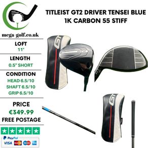 Titleist GT2 Driver / 11 Degree / Tensei Blue 1K Carbon 55 Stiff