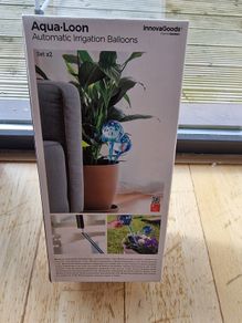 InnovaGoods Aqua Loon Glass Watering Globes Set of 2 Brand New
