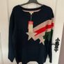 jumper Bnwt navy patterned front Monsoon jumper large rrp 64 euro Image 2