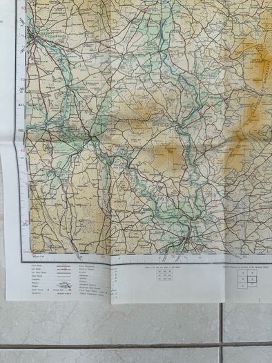 Vintage 1970's Ordnance survey of Ireland map of Carlow and Wexford, map no.19