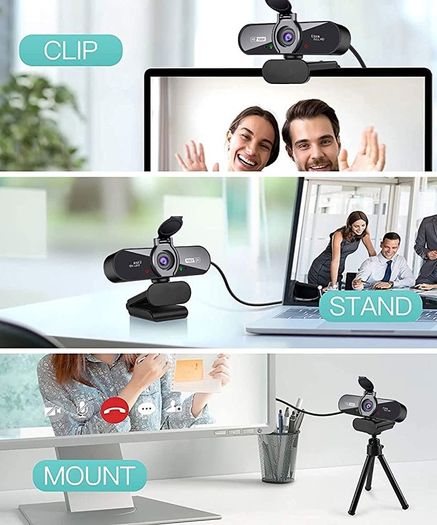 1080P Pro HD Webcam with Stereo Microphone, 110 Degree Wide Angle, Privacy Cover, Tripod, for Conferencing, Live Streaming (FREE SHIPPING)