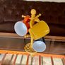 Vintage Traditional Mustard Yellow Cast Iron Mug Tree Holder Rustic Farmhouse Kitchenalia Image 9