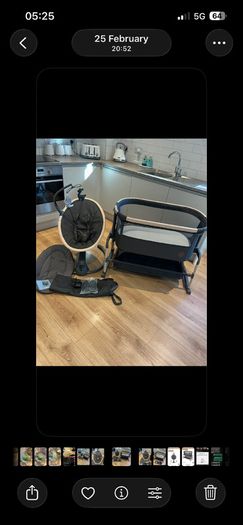 Baby equipment cot and bouncer swing maxi cozi